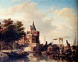 View Canvas Paintings - View Of The_Schreierstoren, Amsterdam, In Summer